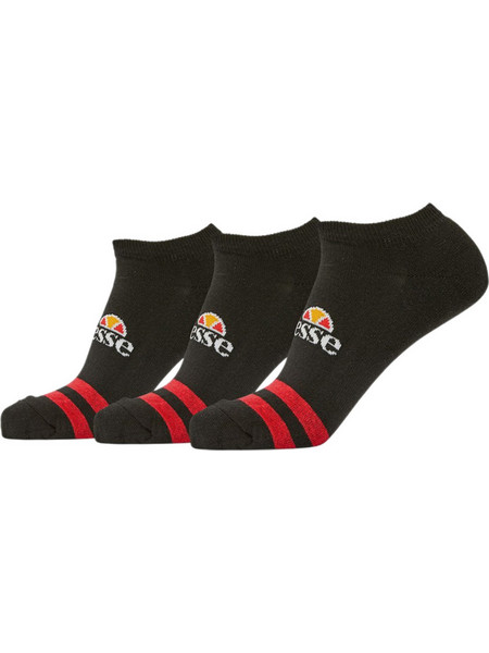 Ellesse Ανδρικές Κάλτσες Κοντές με Σχέδια Μαύρες 3Pack AAC0876-011