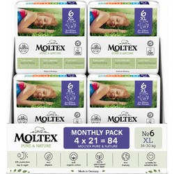 Moltex Pure & Nature XL Monthly Pack Πάνες Βρακάκι No6 16-30kg 84τμχ