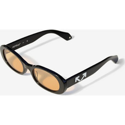 Off White 1033 1020 Γυναικεία Γυαλιά Ηλίου Οβάλ Κοκάλινα Μαύρα με Πορτοκαλί Φακό