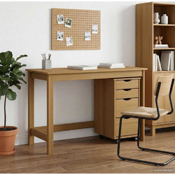 vidaXL Moss Σετ Γραφείο Υπολογιστή από Μασίφ Ξύλο 112x50x75cm 3438790