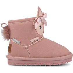 Garvalin Παιδικά Μποτάκια Ροζ Suede με Γούνα 261361-A032