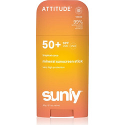 Attitude Sunly Tropical Coco Αντηλιακό Stick Προσώπου SPF50+ 60gr