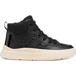 Geox Παιδικά Sneakers Μποτάκια Μαύρα Μπεζ J66M3D05402C9999
