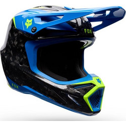 Fox Racing V3 RS Tactile Blue Black Κράνος Μηχανής Motocross