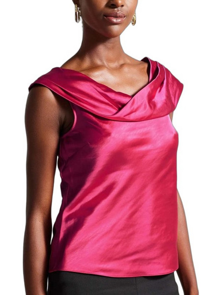 Ted Baker Deanaah Γυναικείο Καλοκαιρινό Top Σατέν Φούξια 271272
