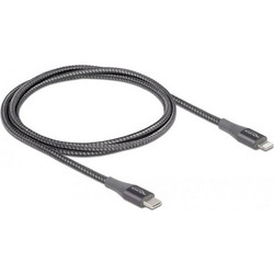 DeLOCK 86631 Stainless USB-C to Lightning Cable 1m Black