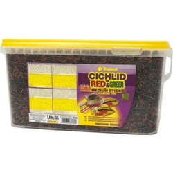 Tropical Cichlid Red & Green Medium Sticks 5lt
