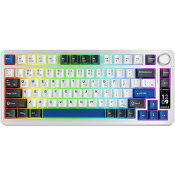 Rampage Quell Pro Ασύρματο Μηχανικό Gaming Πληκτρολόγιο TenKeyLess με LEOBOG Star Vector Διακόπτες RGB White Blue