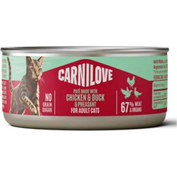 Carnilove Adult Grain Free Pate with Duck & Pheasant 100gr