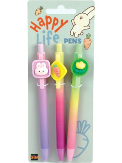 Gim Happy Life Σετ Στυλό 3τμχ 300-01305