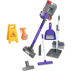 Tradesor Παιχνίδι Παιδική Πλαστική Ηλεκτρική Σκούπα Στικ με Αξεσουάρ Καθαριότητας 232669