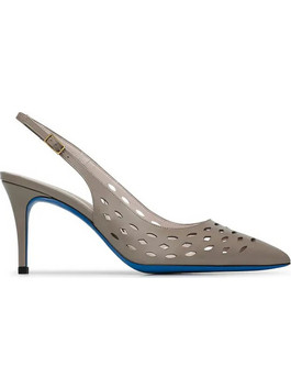 Loriblu Γόβες Slingback Δερμάτινες με Τακούνι Στιλέτο Χακί 5EXSCC61C6102