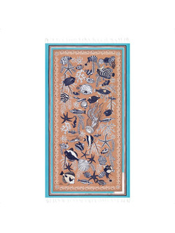 Inoui Editions Neptune Πετσέτα Θαλάσσης Καφέ 100x190cm FO23NEP02