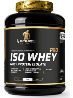 Nutri Pro Sport ISO Whey Chocolate Πρωτεΐνη Ορού Γάλακτος Γράμμωσης Χωρίς Γλουτένη 1.8kg