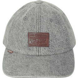 Levi's Ανδρικό Καπέλο Jockey Υφασμάτινο Γκρι HERITAGE
