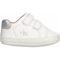Calvin Klein Βρεφικά Sneakers Αγκαλιάς Άσπρο Γκρι V0A9-83380-1582-Y622