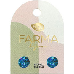 Farma Bijoux Γυναικεία Σκουλαρίκια Καρφωτά με Swarovski 105256