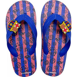 Cerda FC Barcelona Παιδικές Σαγιονάρες για Αγόρι Royal Blue Κόκκινες 2300007503