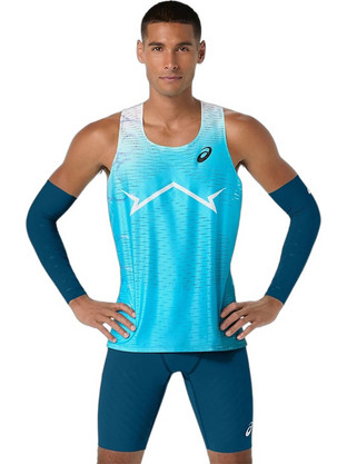 ASICS METASPEED Singlet Ανδρικό Αθλητικό T-Shirt Μπλε 2091A811-416
