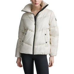DKNY Γυναικείο Μπουφάν Χειμωνιάτικο Puffer Μακρύ Εκρού DP6J9623-I2I