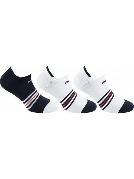 Fila Ανδρικές Κάλτσες Κοντές Μαύρες Λευκές 3Pack F1158
