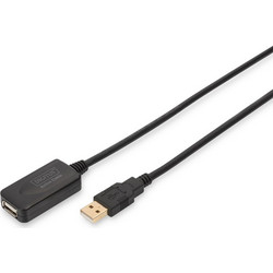 Digitus DA-70130-4 Καλώδιο USB-A Male 2.0 to USB-A Female 5m Black