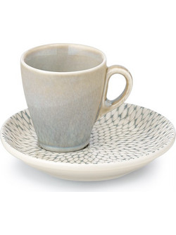 Cryspo Trio Pearl Σετ Φλιτζάνια Espresso & Lungo Πορσελάνης Μπεζ 100ml 6τμχ 47.160.17