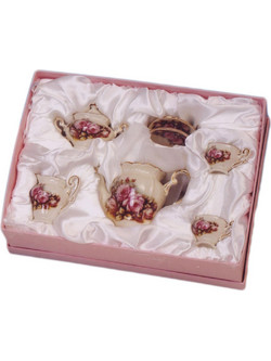 For Home Pink Rose Σετ Φλιτζάνια Ελληνικού Καφέ & Τσαγιού Πορσελάνης Πολύχρωμα 2τμχ BS-217-2