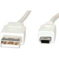 Standard S3142-250 Καλώδιο USB-A Male 2.0 to USB-B Mini Male 1.8m White