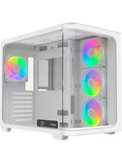 Ocypus Iota C70 Curve White Digital Gaming Midi Tower Κουτί Υπολογιστή RGB με Πλαϊνό Παράθυρο