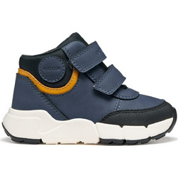 Geox Flexyper Παιδικά Μποτάκια Navy Μπλε Δερμάτινα με Σκρατς B666GA0MEBCC4J2T