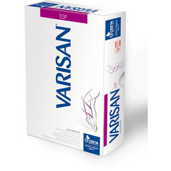 Varisan Top Normal Κάλτσες Διαβαθμισμένης Συμπίεσης Κλάση 2 Ριζομηρίου Σιλικόνης με Ανοικτά Δάχτυλα Μαύρες
