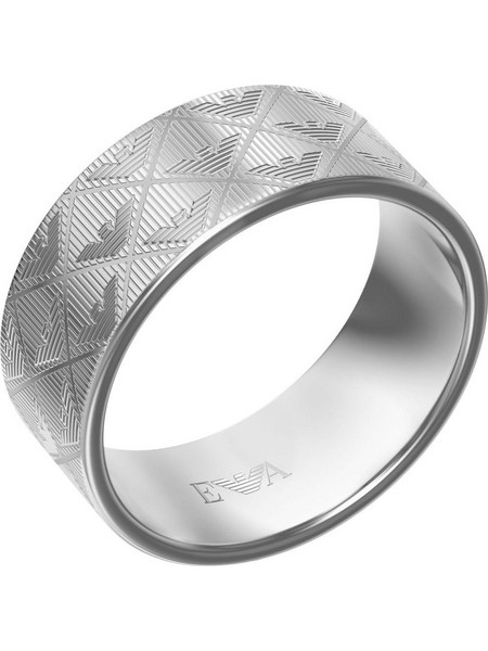 Emporio Armani Ανδρικό Δαχτυλίδι Βεράκι από Ατσάλι Ασημί EGS3361040