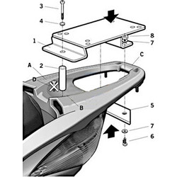 Shad Σχάρα Μηχανής για Honda SH 300 '07-'16