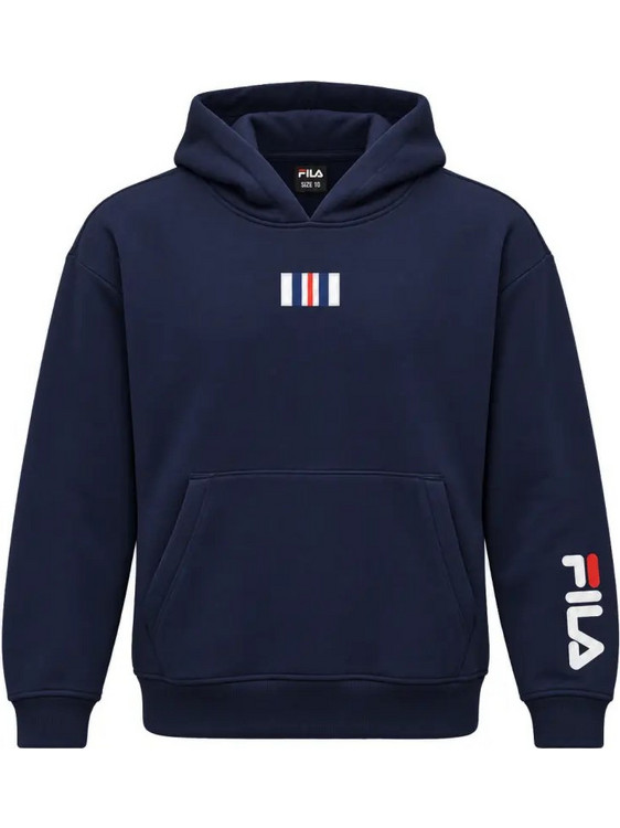 Fila Timoa Brushed Παιδικό Φούτερ με Κουκούλα Navy Μπλε APJPK26003-200