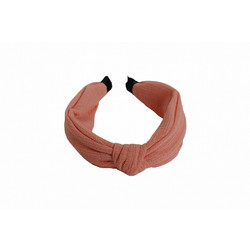 RO Accessories Στέκα Μαλλιών Υφασμάτινη Κόμπος Ροζ C125099