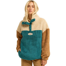 Billabong Since 73' Γυναικείο Φούτερ Fleece με Τσέπες Μπεζ Πετρόλ EBJPF00140-BQL0
