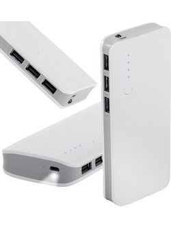Verk Group 06348V Power Bank 10000mAh με 3 Θύρες USB-A White