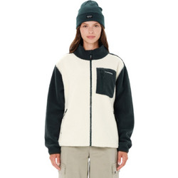 Emerson Γυναικεία Ζακέτα Fleece Μακριά με Φερμουάρ Λευκή 262.EW290.37