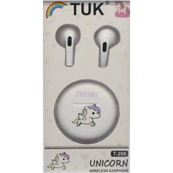T-208 Ακουστικά Bluetooth In Ear White Purple