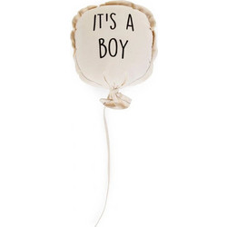 Childhome Μπαλόνι It's A Boy Παιδικό Διακοσμητικό Μαξιλάρι Τοίχου 100% Βαμβάκι Μπεζ 35x26cm
