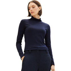 Tom Tailor Γυναικείο Χειμερινό Top Βαμβακερό Navy Μπλε 1038157-10668