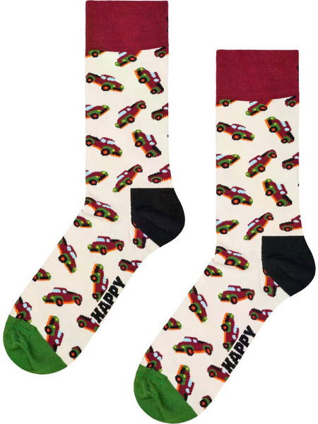 Happy Socks Pickup Ανδρικές Κάλτσες Ψηλές με Σχέδια Λευκές P006392-2094