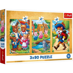 Παιδικό Puzzle Trefl Κλασσικά Παραμύθια 3x80 Κομμάτια