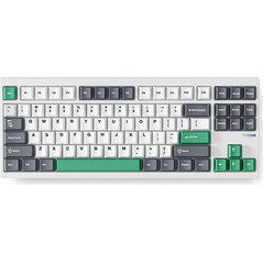 Mchose GX87 Ασύρματο Μηχανικό Gaming Πληκτρολόγιο TenKeyLess με Matcha Latte V2 Διακόπτες RGB White