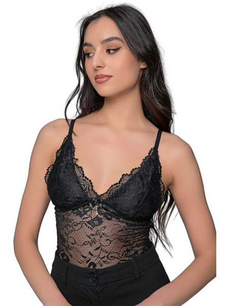 Milena By Paris Γυναικείο Χειμερινό Top Μαύρο 010192