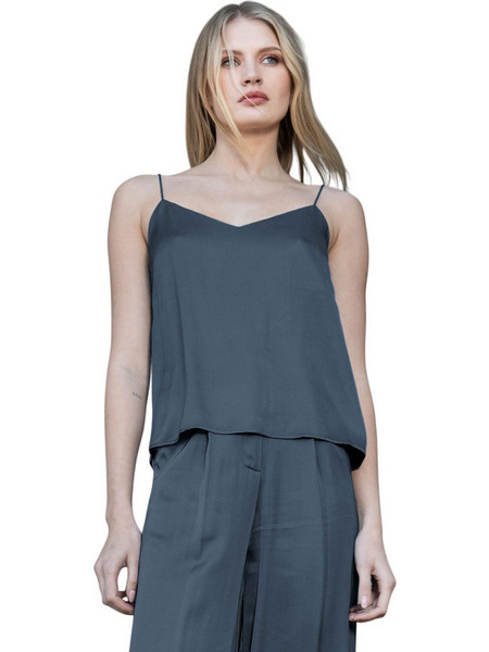AGGEL Γυναικείο Καλοκαιρινό Top Ανθρακί FW51195KF