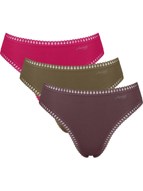 Sloggi Go Crush Mini Βαμβακερά Γυναικεία Slip 3Pack 10219685