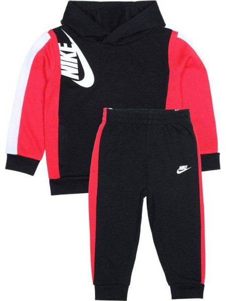 Nike Παιδικό Σετ Φόρμας Μαύρο Κόκκινο 66I088-023