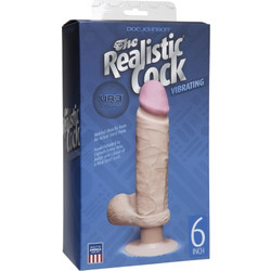 Doc Johnson The Realistic Ρεαλιστικός Δονητής 17cm Flesh
